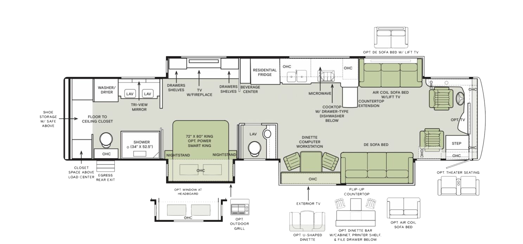 Zephyr 45FZ Floor Plan